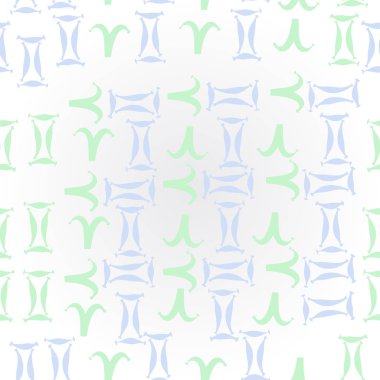 Koç ve İkizler burçları ile dikişsiz desen