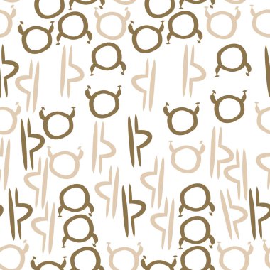 Soyut basit zodyak süsleme Dikişsiz desen