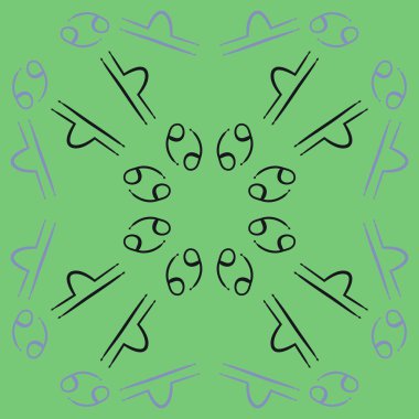 Soyut basit zodyak süsleme Dikişsiz desen