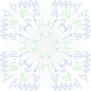 Soyut basit burç süslerinin kusursuz deseni