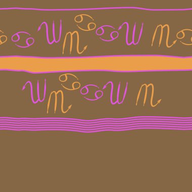 Soyut basit zodyak süsleme Dikişsiz desen