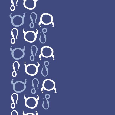 burç burçları ile soyut desen, Boğa ve Aslan burçları vektör illüstrasyon 