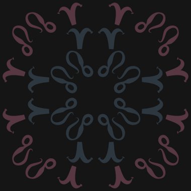Zodiac Signs ile Dikişsiz soyut desen, vektör illüstrasyon