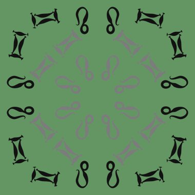 Soyut burçlar süs ile dikişsiz desen