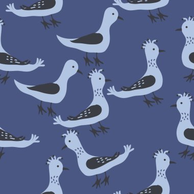 kuşlar, vektör çizim ile Seamless Modeli