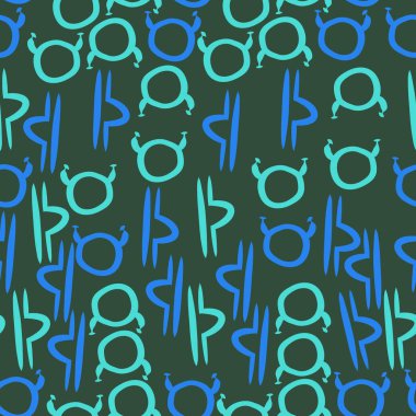 Soyut basit zodyak süsleme Dikişsiz desen