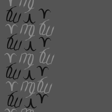 Zodiac Signs deseni, doodle, avier, akrep, kopya alanı