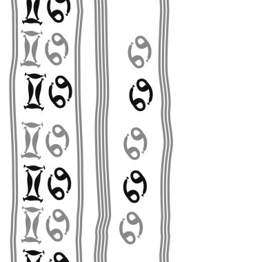 Soyut basit burç süslerinin kusursuz deseni