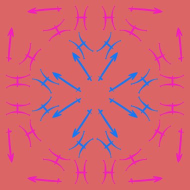 Zodiac Signs Dikişsiz desen. Vektör Illustration