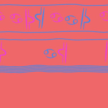 Zodiac Signs Dikişsiz desen. Vektör Illustration