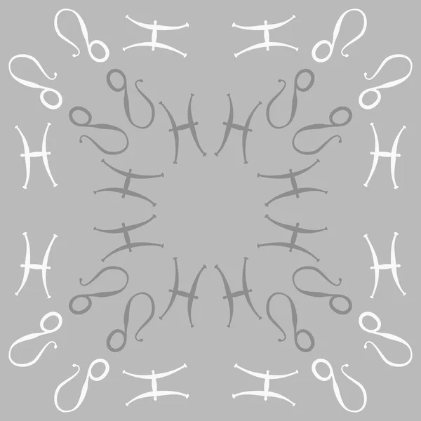 Безшовний Візерунок Знаків Зодіаку Риби Лео Векторні Ілюстрації — стоковий вектор