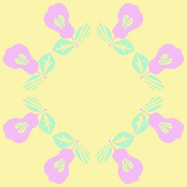 抽象简单梨的无缝模式 — 图库矢量图片