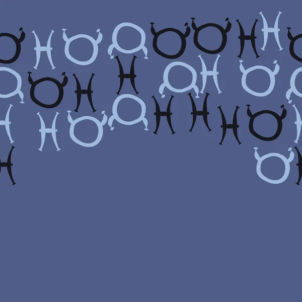 青いおうし座とジェミニ占星術の兆候 干支記号のベクトルイラスト — ストックベクタ