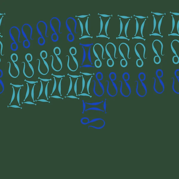 Bezešvé Vzory Abstraktními Značkami Zvěrokruhu — Stockový vektor