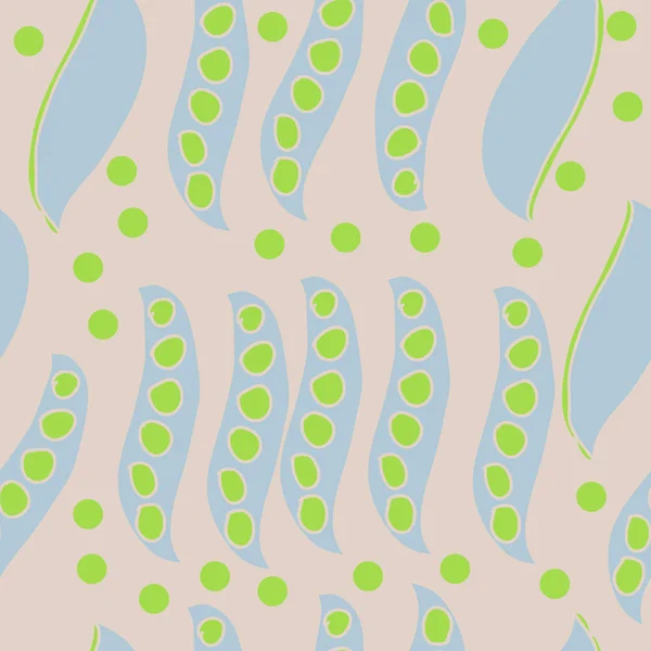 Grüne Abstrakte Vektorkunst Von Bohnen Mit Punkten — Stockvektor