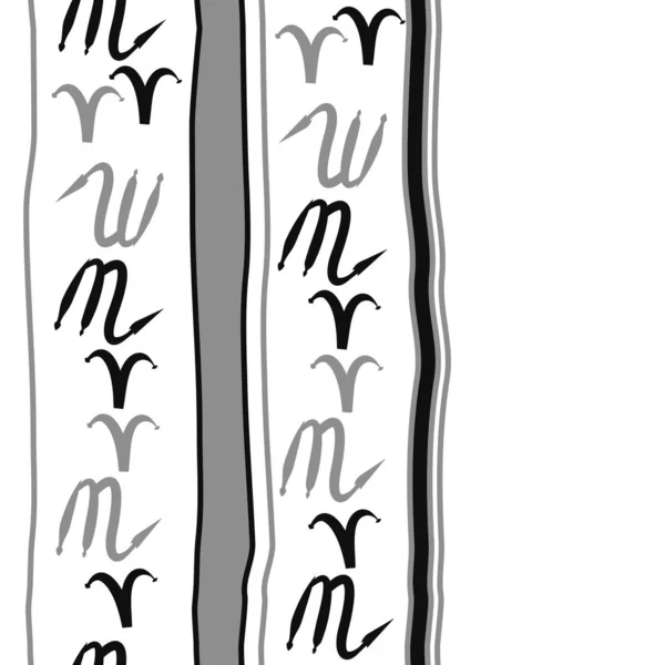 Sömlös Mönster Zodiacteckenet Vektor Illustration — Stock vektor