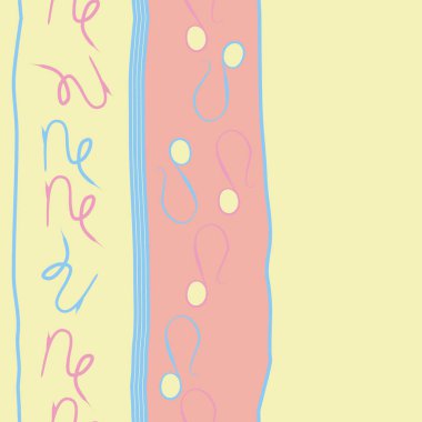 Zodyak işaretleri Dikişsiz desen - aslan, oğlak. Vektör çizimi