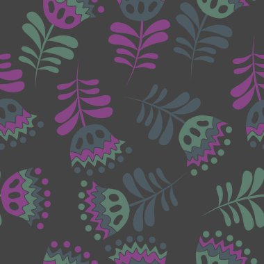 Kusursuz çiçek deseni, vektör çizimi