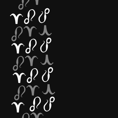 soyut burçlar vektör illüstrasyon, ortaya çıkan ve Aslan, uzay arka plan kopyalamak