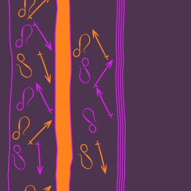 Soyut basit burç süslerinin kusursuz deseni