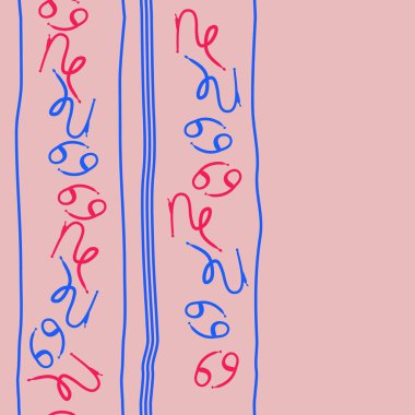 Soyut basit burç süslerinin kusursuz deseni