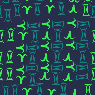 Koç ve İkizler burçları ile dikişsiz desen