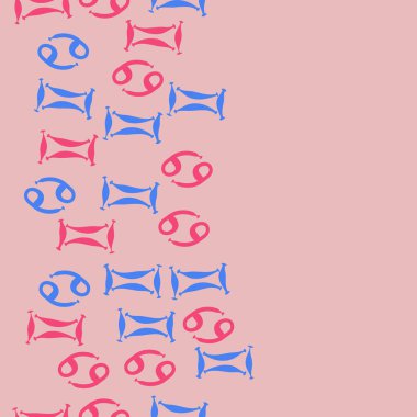 desen arka plan, burçlar ile soyut vektör illüstrasyon 