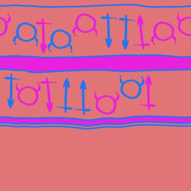 burç Boğa ve Yay burçları vektör illüstrasyon, uzay arka plan kopyalamak