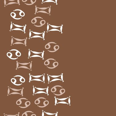 desen arka plan, burçlar ile soyut vektör illüstrasyon 