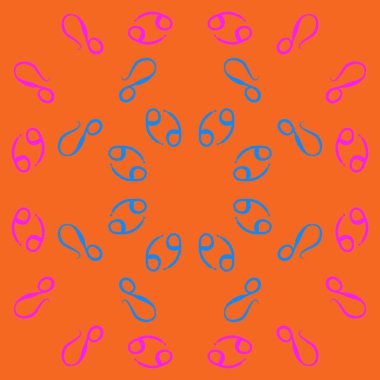 Zodiac Signs, doodle, kopya alanı dairesel desen