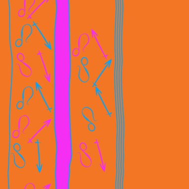 Soyut basit burç süslerinin kusursuz deseni