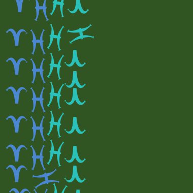 Zodiac Signs ile Dikişsiz soyut desen, vektör illüstrasyon