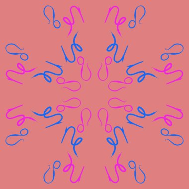 Soyut basit burç süslerinin kusursuz deseni