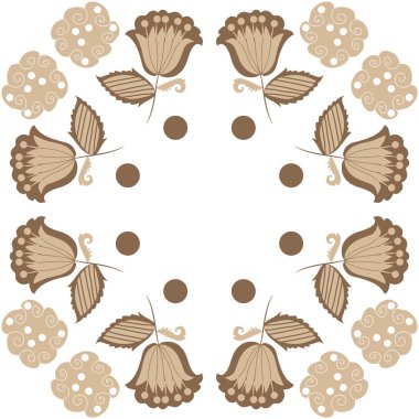 Soyut basit çiçeklerin kusursuz deseni