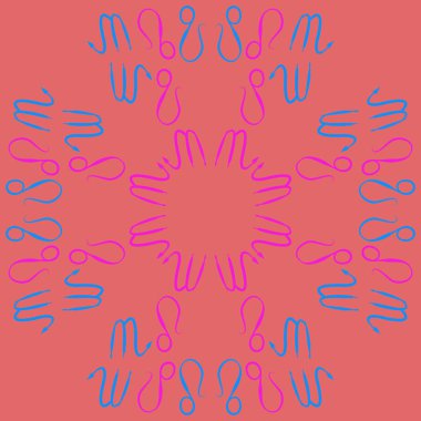 Soyut basit zodyak süsleme Dikişsiz desen