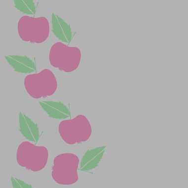 Elma ve yaprakları ile soyut arka plan