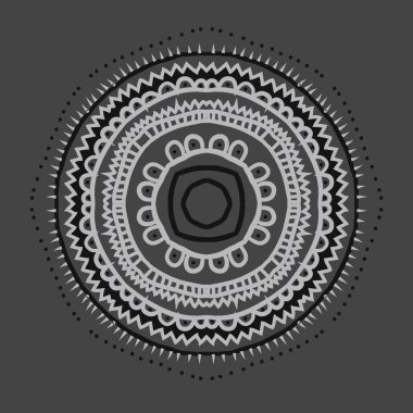 Renkli el çizilmiş motiflerin dairesel dikişsiz deseni