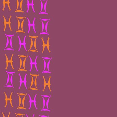 Zodiac Signs ile Dikişsiz soyut desen, vektör illüstrasyon