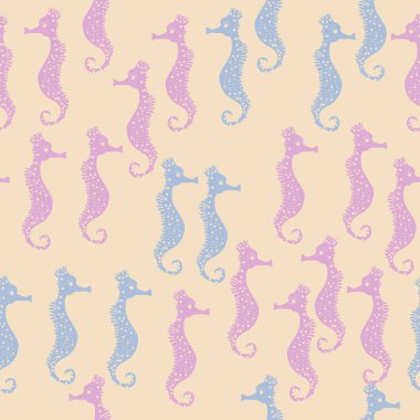 Seahorses desen renkli vektör Illustration