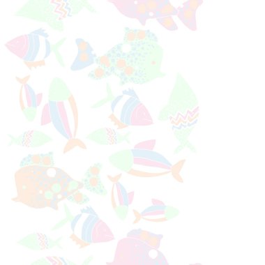 Renkli balıklar ile dikişsiz desen, vektör