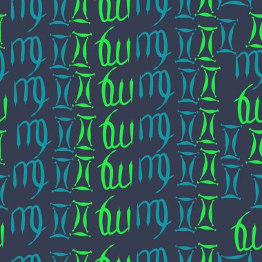 burç işaretleri ile dikişsiz desen, vektör illüstrasyon 