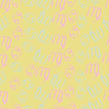 Soyut basit zodyak süsleme Dikişsiz desen