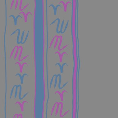 Zodiac Signs Dikişsiz desen. Vektör Illustration