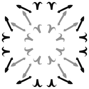 Zodiac Signs-Aries, yay Dikişsiz deseni. Vektör Illustration