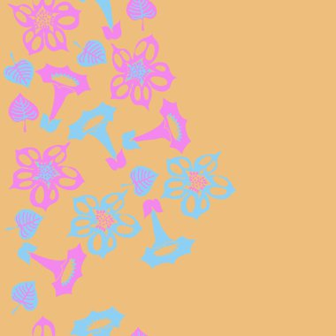 Kusursuz çiçek deseni, vektör çizimi