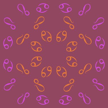 Zodiac Signs, doodle, kopya alanı dairesel desen