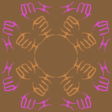 Zodiac Signs ile Dikişsiz soyut desen, vektör illüstrasyon