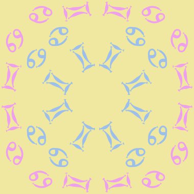 Soyut basit zodyak süsleme Dikişsiz desen