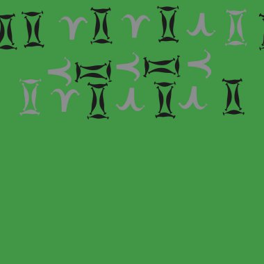 Koç ve İkizler burçları ile dikişsiz desen