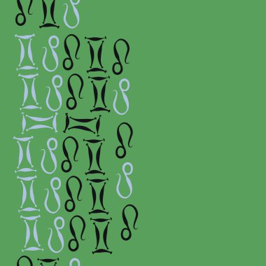 Soyut burçlar süs ile dikişsiz desen